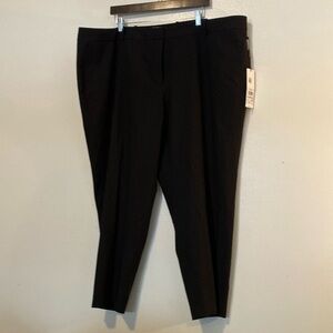 Calvin Klein slim fit rayon blend cropped length black suit dress pants …